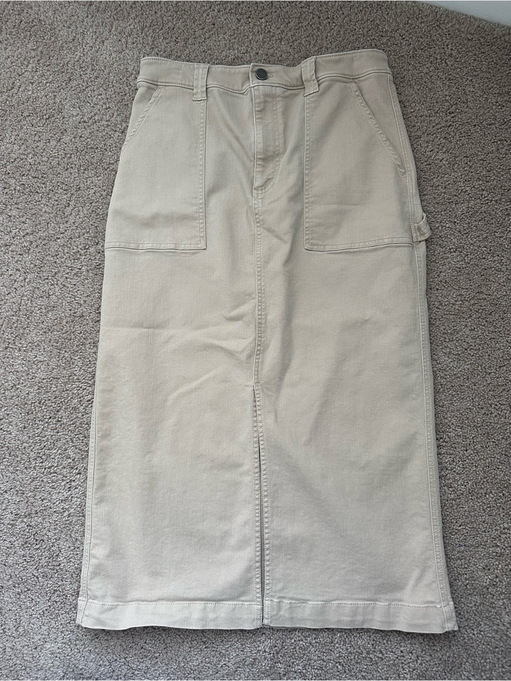 LOFT Beige/Tan Midi Skirt